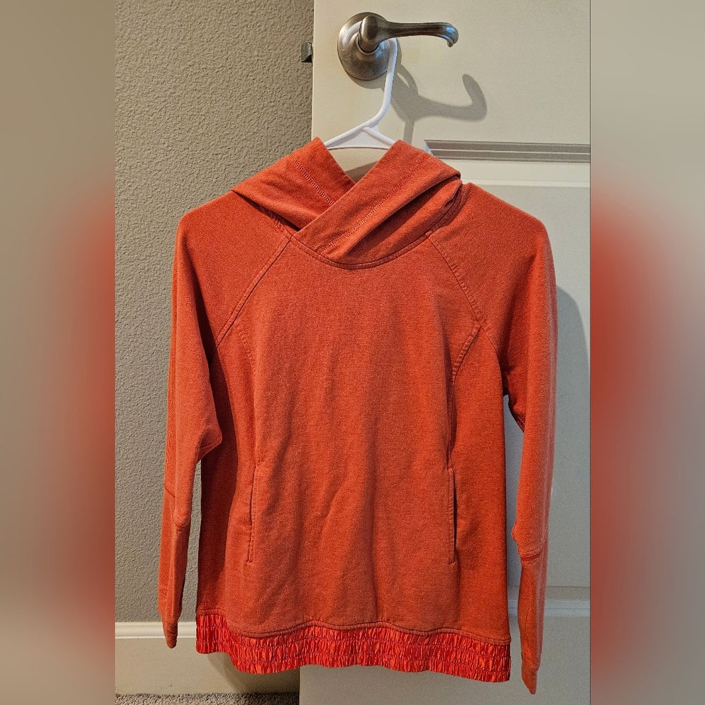 Lululemon Women's Orange Hoodie Sweatshirt